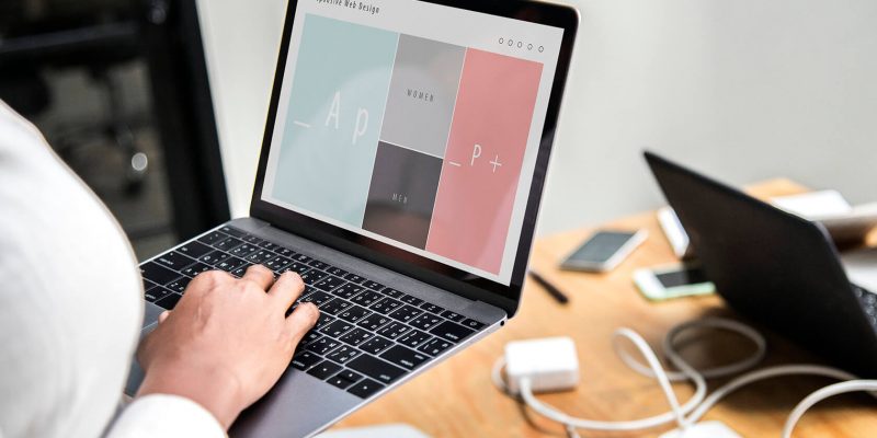 Laptop Use Stock Image